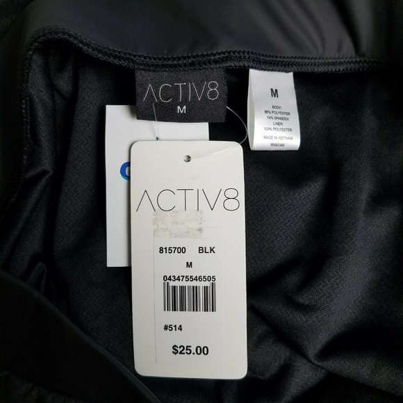 Activ8 Womens Skirt Mini Pleather Balck Size M NWT - Picture 4 of 5